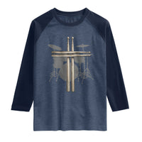 Christian Drummer Raglan Shirt Drum Sticks Cross Percussionist Jesus Church