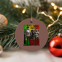 Vintage Black Panther Party Ceramic Ornament Black History Self Defense Huey Newton Bobby Seale - Wonder Print Shop