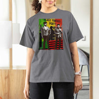 Vintage Black Panther Party T Shirt For Women Black History Self Defense Huey Newton Bobby Seale