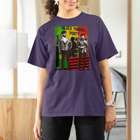 Vintage Black Panther Party T Shirt For Women Black History Self Defense Huey Newton Bobby Seale