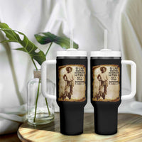 Black Cowboy Bill Pickett Tumbler With Handle African American Cowboys Black History