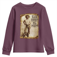 Black Cowboy Bill Pickett Youth Sweatshirt African American Cowboys Black History