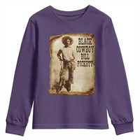 Black Cowboy Bill Pickett Youth Sweatshirt African American Cowboys Black History