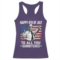 Happy 4th Of July To All You Sumbitches Racerback Tank Top Funny Independence Day Meme American Flag