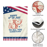 Happy 4th Of July To All You Sumbitches Patriotic Garden Flag Funny Independence Day Meme