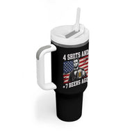 Funny 4th of July Abraham Lincoln Drinking Beer Tumbler With Handle 4 Shots and 7 Beers Ago Patriotic Independence Day Meme