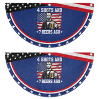 Funny 4th of July Abraham Lincoln Drinking Beer Patriotic Fan Flag 4 Shots and 7 Beers Ago Independence Day Meme