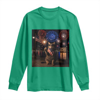 USA 250th Anniversary Cat Long Sleeve Shirt Funny 4th Of July Independence Day 250 Years 1776 2026 Patriotic Celebration Meme