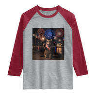 USA 250th Anniversary Cat Raglan Shirt Funny 4th Of July Independence Day 250 Years 1776 2026 Patriotic Celebration Meme