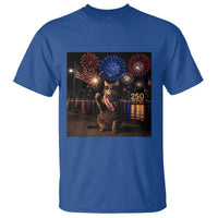 USA 250th Anniversary Cat T Shirt Funny 4th Of July Independence Day 250 Years 1776 2026 Patriotic Celebration Meme