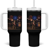 USA 250th Anniversary Cat Tumbler With Handle Funny 4th Of July Independence Day 250 Years 1776 2026 Patriotic Celebration Meme