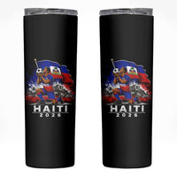 Haiti Soccer 2026 Skinny Tumbler Haitian World Football Fan Ayiti Lover