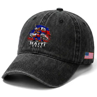 Haiti Soccer 2026 Washed Cotton Baseball Cap Haitian World Football Fan Ayiti Lover