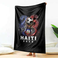 Haiti Soccer 2026 Throw Blanket World Football Fan Haitian Pride Ayiti