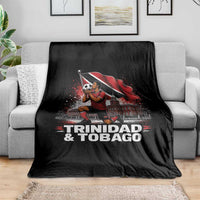 Trinidad and Tobago Soccer Throw Blanket Patriotic Football Fan Caribbean Pride Gift