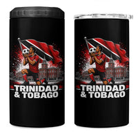 Trinidad and Tobago Soccer 4 in 1 Can Cooler Tumbler Patriotic Football Fan Caribbean Pride Gift