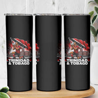 Trinidad and Tobago Soccer Skinny Tumbler Patriotic Football Fan Caribbean Pride Gift
