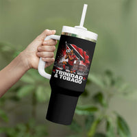 Trinidad and Tobago Soccer Tumbler With Handle Patriotic Football Fan Caribbean Pride Gift