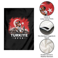 Turkish Soccer 2026 Garden Flag Turkey Football Fan Vintage Turkish Pride