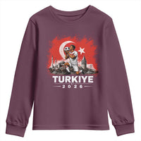 Turkish Soccer 2026 Youth Sweatshirt Turkey Football Fan Vintage Turkish Pride