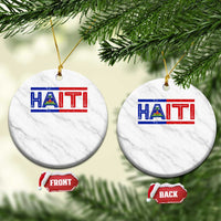 Haiti Flag Ceramic Ornament Vintage Haitian Pride Ayiti Roots