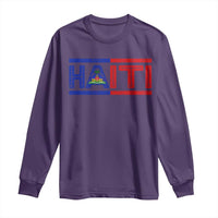 Haiti Flag Long Sleeve Shirt Vintage Haitian Pride Ayiti Roots