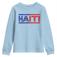 Haiti Flag Youth Sweatshirt Vintage Haitian Pride Ayiti Roots