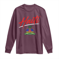 Retro Haiti Long Sleeve Shirt Haitian Gift Ayiti Roots