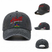 Retro Haiti Washed Cotton Baseball Cap Haitian Gift Ayiti Roots