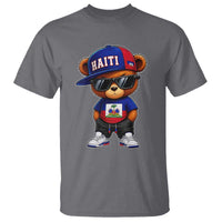 Cute Haiti T Shirt Hip Hop Teddy Bear Haitian Flag Ayiti Roots