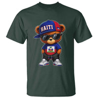 Cute Haiti T Shirt Hip Hop Teddy Bear Haitian Flag Ayiti Roots