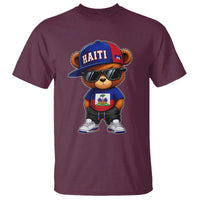 Cute Haiti T Shirt Hip Hop Teddy Bear Haitian Flag Ayiti Roots