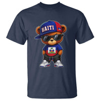 Cute Haiti T Shirt Hip Hop Teddy Bear Haitian Flag Ayiti Roots