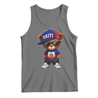 Cute Haiti Tank Top Hip Hop Teddy Bear Haitian Flag Ayiti Roots