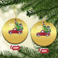 Personalized Dinosaur Christmas Christmas Ornament Custom Name Merry Rexmas Xmas Pet Dino Trex Red Truck Family - Wonder Print Shop