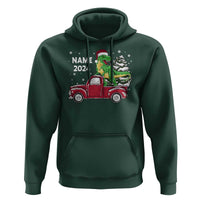 Personalized Dinosaur Christmas Hoodie Custom Name Merry Rexmas Xmas Pet Dino Trex Red Truck Family