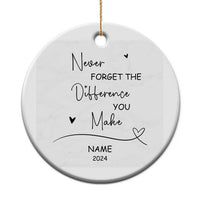 Thank You Gifts Christmas Ornament Never Forget The Difference That You Make - Wonder Print Shop
