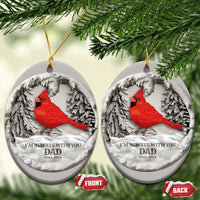 Personalized Dad Memorial Christmas Ornament 3D Effect Custom Year Loss of Father Gift I'm Always With You Cardinal - Wonder Print Shop