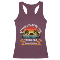 Vintage 50th Birthday Racerback Tank Top Retro 1976 Limited Edition 50 Year Old