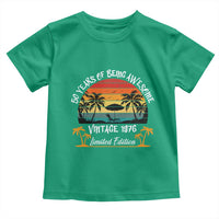 Vintage 50th Birthday Toddler T Shirt Retro 1976 Limited Edition 50 Year Old