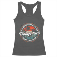 50th Birthday Gifts Racerback Tank Top Vintage 1976 50 Year Old Birthday