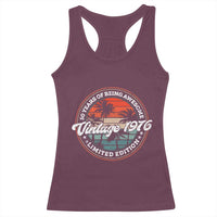 50th Birthday Gifts Racerback Tank Top Vintage 1976 50 Year Old Birthday