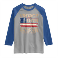 Vintage 1976 Birthday Raglan Shirt 50 Years Of Being Awesome USA Flag