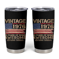 Vintage 1976 Birthday Tumbler Cup 50 Years Of Being Awesome USA Flag