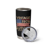 Vintage 1976 Birthday Tumbler Cup 50 Years Of Being Awesome USA Flag