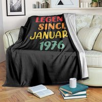 Legend Since January 1976 Throw Blanket Vintage Retro 50th Birthday Gifts 50 Years Old