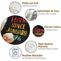 Legend Since January 1976 Throw Blanket Vintage Retro 50th Birthday Gifts 50 Years Old