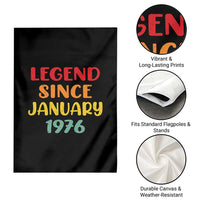 Legend Since January 1976 Garden Flag Vintage Retro 50th Birthday Gifts 50 Years Old