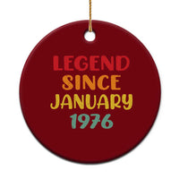 Legend Since January 1976 Ceramic Ornament Vintage Retro 50th Birthday Gifts 50 Years Old
