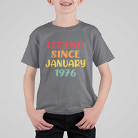 Legend Since January 1976 T Shirt For Kid Vintage Retro 50th Birthday Gifts 50 Years Old